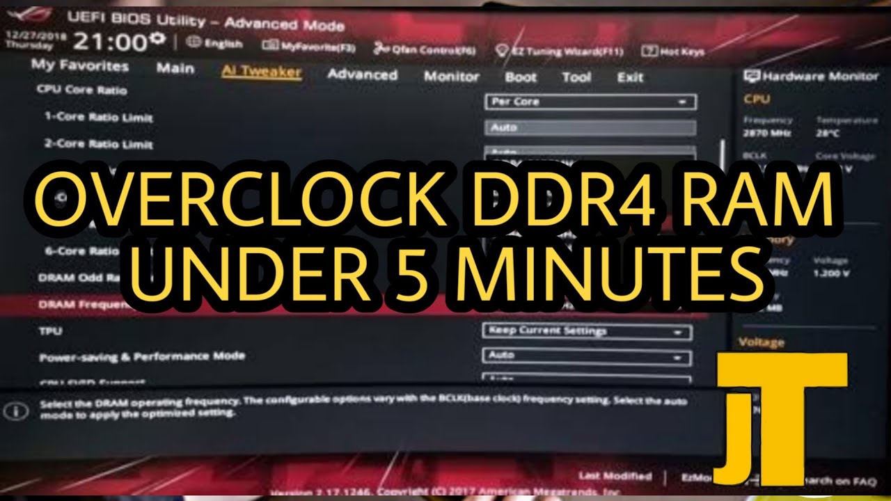 Under 5 Minutes How To Overclock Ram Ddr4 Fast 2021 Kingston