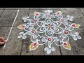 Diwali Rangoli 2024 Designs | 5x3 Dots Simple Deepavali muggulu |Easy Diwali Border Rangoli Designs