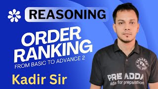 ORDER RANKING I PART 2 I REASONING I BANKING I SBI I KADIR SIR