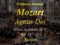 Mozart - Missa Solemnis in C major - KV 337 - 6 Agnus Dei - Score