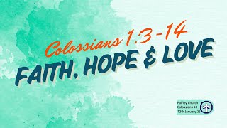 Faith, Hope \u0026 Love 12/01/2025