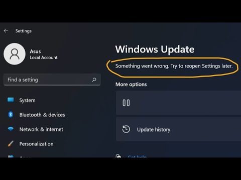 How to fix windows 11 update error “Something went wrong. try to reopen settings later”