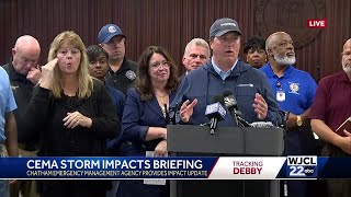 Chatham County leaders give update on Tropical Storm Debby