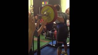 Zach Shanks - 205kg Squat - 1st Lift UQ powerlifting meet 1 Dec 2013