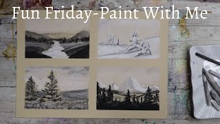 Fun Friday - DRAW WITH ME Tutorial - Landscapes with Charcoal & Conti Crayon