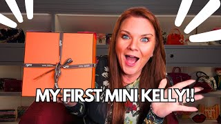 UNBOXING MY FIRST HERMES MINI KELLY, DIRECT FROM STORE!!! 🍊 my ULTIMATE UNICORN \u0026 HOLY GRAIL BAG!!