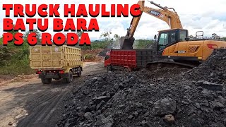 Proses Hauling Batu Bara Mengunakan Truk Ps Enam roda