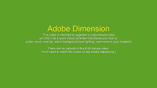 ADOBE DIMENSIONS: A quick look