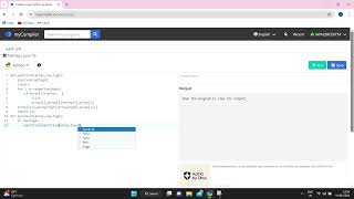 Implementation of quick sort by using last element as pivot in python #python #codelink in comments