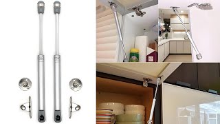 How do I install cabinet gas springs？KITCHEN CABINET GAS STRUTS / LID STAY - ASSEMBLY INSTRUCTION