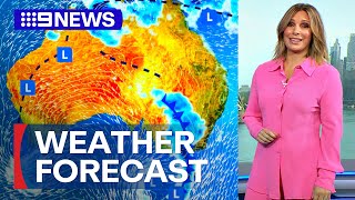 Australia Weather Update: Showers and thunderstorms expected | 9 News Australia