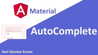 Angular Material Autocomplete | Angular Material Tutorial 35