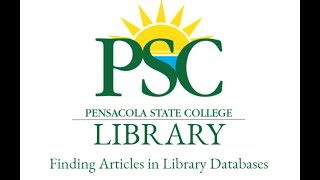 Finding Articles in Library Databases