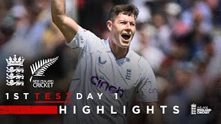 17 Wickets Fall On Day 1 | Highlights | England v New Zealand - Day 1 | 1st LV=