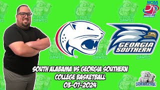 South Alabama vs Georgia Southern 3/7/24 Free College Basketball Picks and Predictions  | NCAAB Pick
