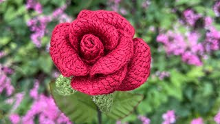 วิธีถักดอกกุหลาบโครเชต์ Crochet Rose