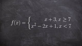Learn how to evaluate the limit of a piecewise function