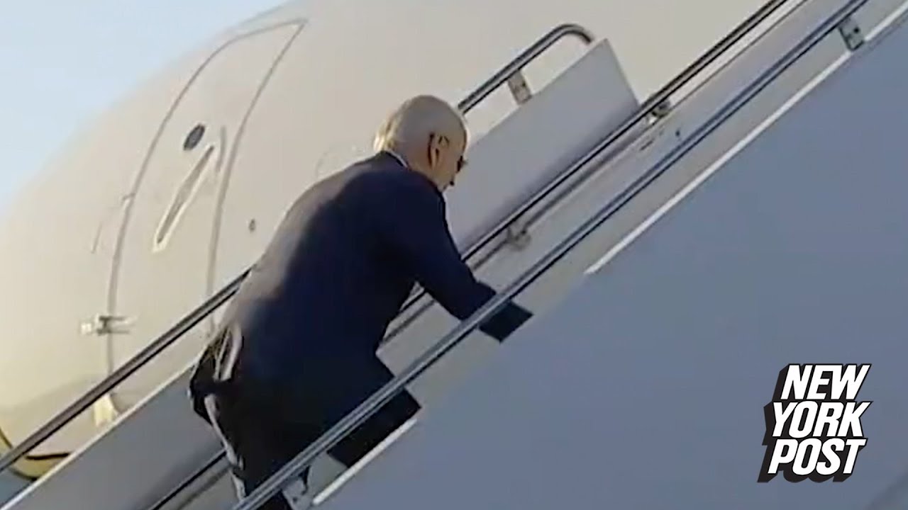 Biden Stumbles Again On Air Force One, Almost Falls On Alabama Trip ...