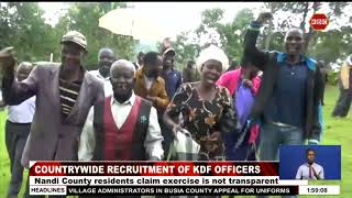 KDF Recruitment Exercise Day 5: Nandi County residents say the exercise is not transparent