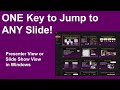 Jump To Any Slide With Just ONE Key! New in PowerPoint Presenter View (Windows)