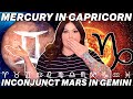 Mercury in Capricorn Inconjunct Mars in Gemini | All 12 Signs