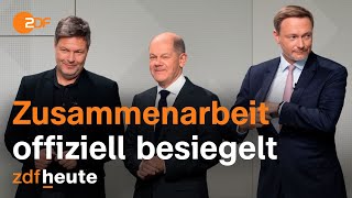 PK mit Scholz, Habeck und Lindner zum Ampel-Koalitionsvertrag | Bundespressekonferenz