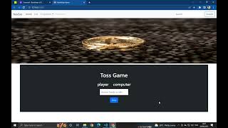 JavaScript | Toss game with javascript | Flip a coin game with JavaScript | HTML | CSS | BootStrap.