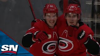 Hurricanes' Andrei Svechnikov Buries Long Range Goal To Complete Hat Trick vs. Canadiens