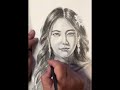 水墨人物素描 美女 ink portrait sketch beautiful girl drawing portrait sketch artwork ink painting