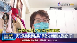 秀2條線快篩結果 蔡壁如:我應該是確診了