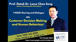 1 hour sharing and dialogue: Consumer Decision Making and Behaviour