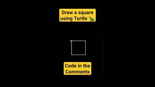 How to Draw a Square with a Turtle in Python #trending #python #turtle #square #shape #drawing