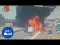 Dramatic CCTV footage shows explosion after truck collision