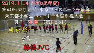 2019都大会 決勝 東京杉一 ＶＳ 藤橋ＪＶＣ　1セット目(関東予選)