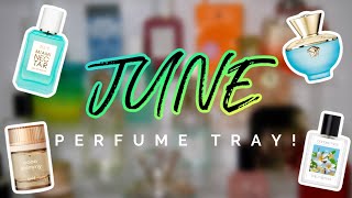 JUNE PERFUME TRAY! 🌴☀️🌊 PERFUMES I WILL BE WEARING THS MONTH | PERFUMES FOR HOT