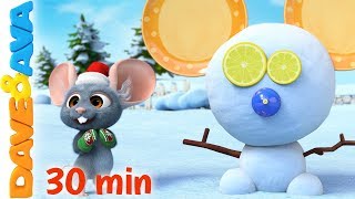 ⛄️ Roll, Roll, Roll the Ball  | Christmas Songs for Kids | Christmas Time with Dave and Ava ⛄️