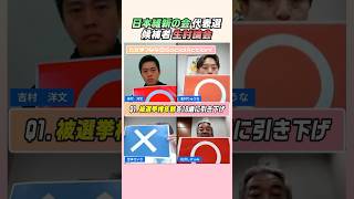 【維新代表選】候補者に５つの質問【若者政策編】 #shorts