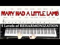 5 Levels of Reharmonization | 5 Time Signatures of Mary Had a Little Lamb | Jazz Piano Tutorial