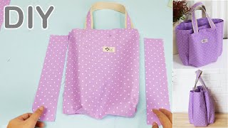 DIY 3 Pockets Tote bag with Easy trick to make At home