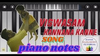 Kannana kanney song piano notes🙏# viswasam song piano notes