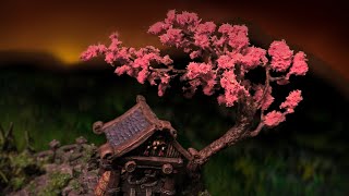 D&D terrain | Sakura tree 🌸 Miniature craft for tabletop games