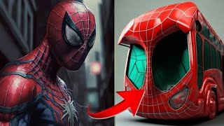 Avengers But Bus All Characters Marvel || Marvel All Characters Bus Version || Bus Like Spider Man
