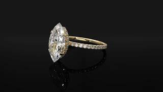 Hidden Halo Marquise Diamond Engagement Ring - Journey