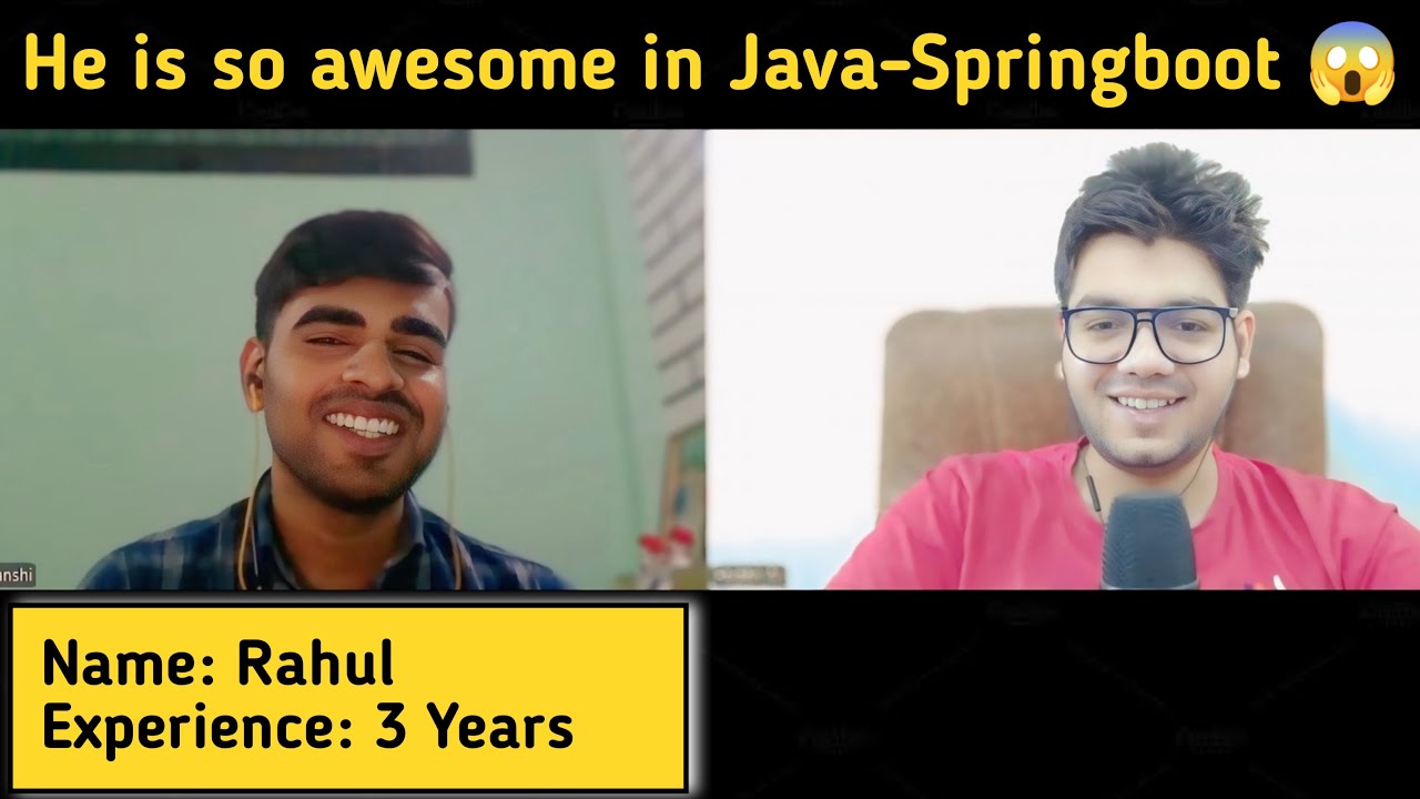 Java Spring Boot 3 Years Interview Experience Youtube