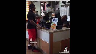 Shawty’s added spit to his OPP food😂😂