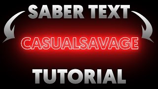 How To: Create Saber Text in After Effects