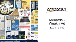 Menards - Weekly Ad 12/31 - 01/10