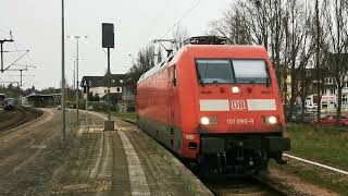 Baureihe 101 Beschleunigung im Bahnhof Itzehoe mit schönen Sound!