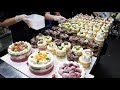 볼수록 빠져드는 국내 몇없는 비쥬얼 화려한 생크림케익 만들기 3편 korean best cake factory mass production korean street food