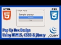 How to Create Custom Pop Up Box Using HTML5, CSS3 & jQuery | jQuery Animated Popup Box Tutorial